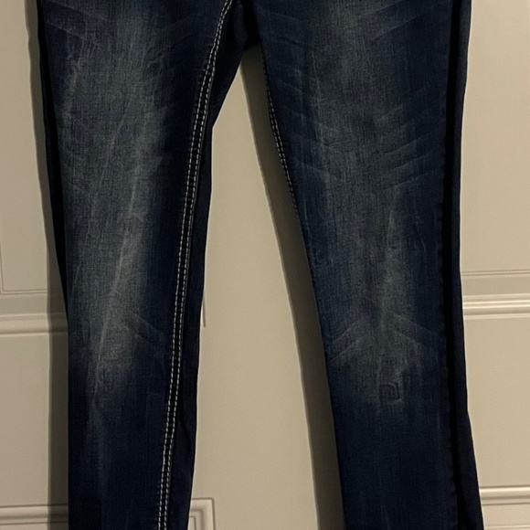 Vanity Premium Collection Denim Jeans Women’s 27W/32L Skinny Dark Wash Embellish - Picture 5 of 5